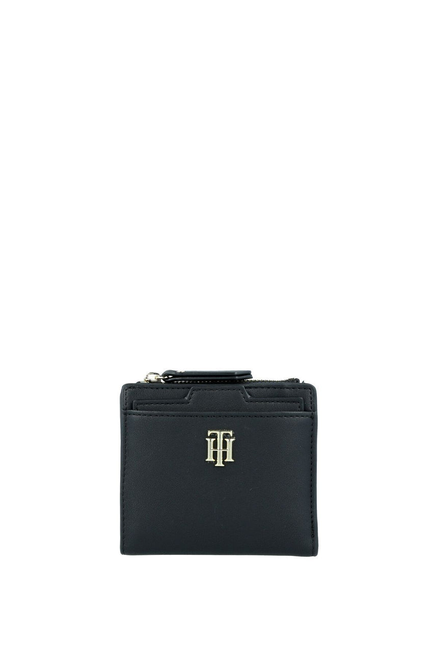 Tommy Hilfiger Th Seasonal Med Slim Wallet Kadın Cüzdanı Black