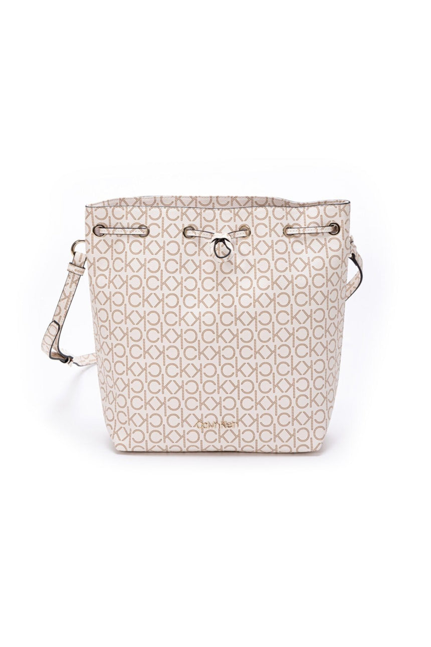 Calvin Klein Mono Drawstring Md Kadın Kol Çantası Birch Mono