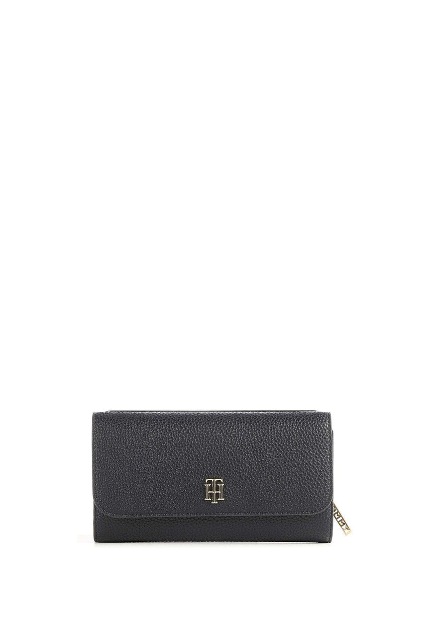 Tommy Hilfiger Th Essence Large Flap Corp Kadın Cüzdanı Sky Captain