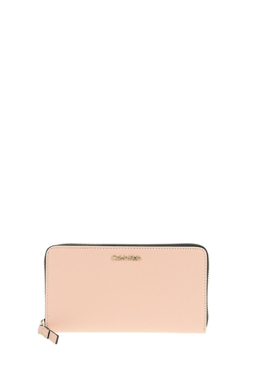 Calvin Klein Frame Large Ziparound Xl Kadın Cüzdanı Nude
