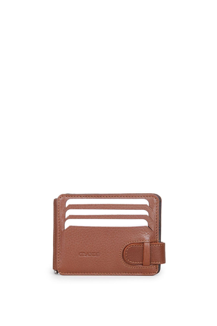 Grande Banknot Tutucu Mini El Portföyü Taba - Kahve