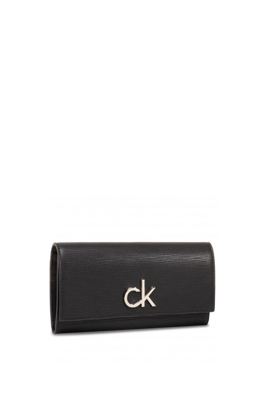 Calvin Klein Re-Lock Trıfold Wallet Lg Ep Kadın Cüzdanı Black