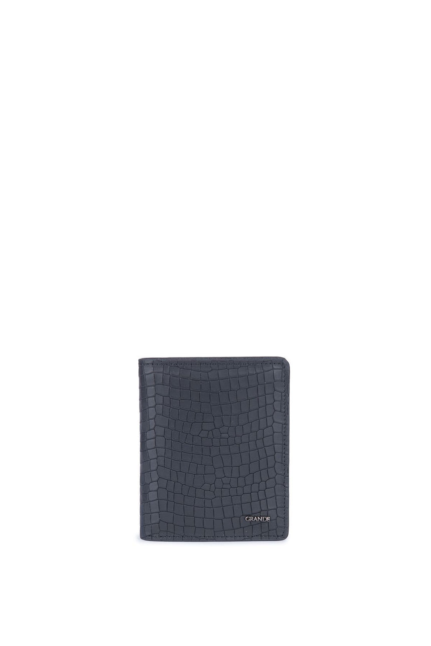 Grande 3 Blok Kroko Erkek El Portföyü Siyah