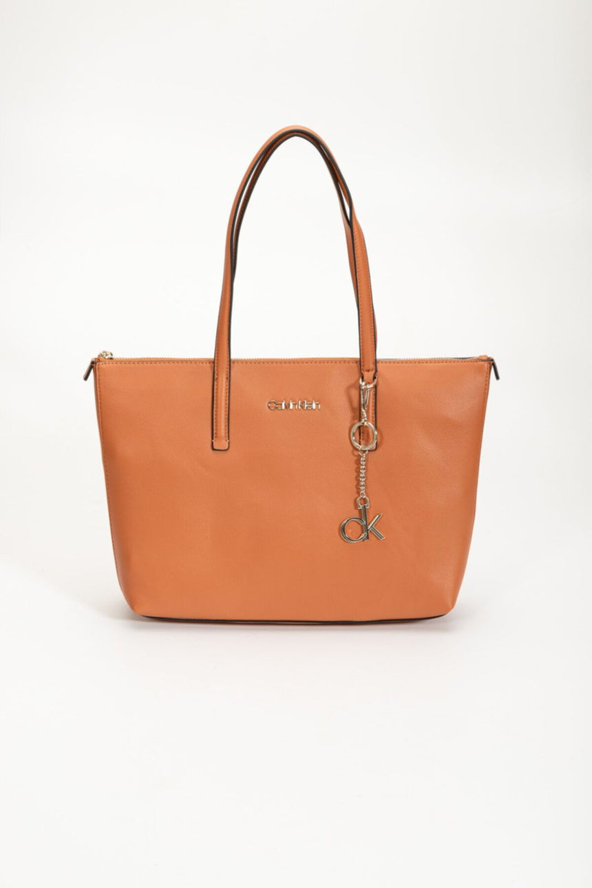 Calvin Klein Kadın Shopper Md Tote Omuz Çantası Cognac