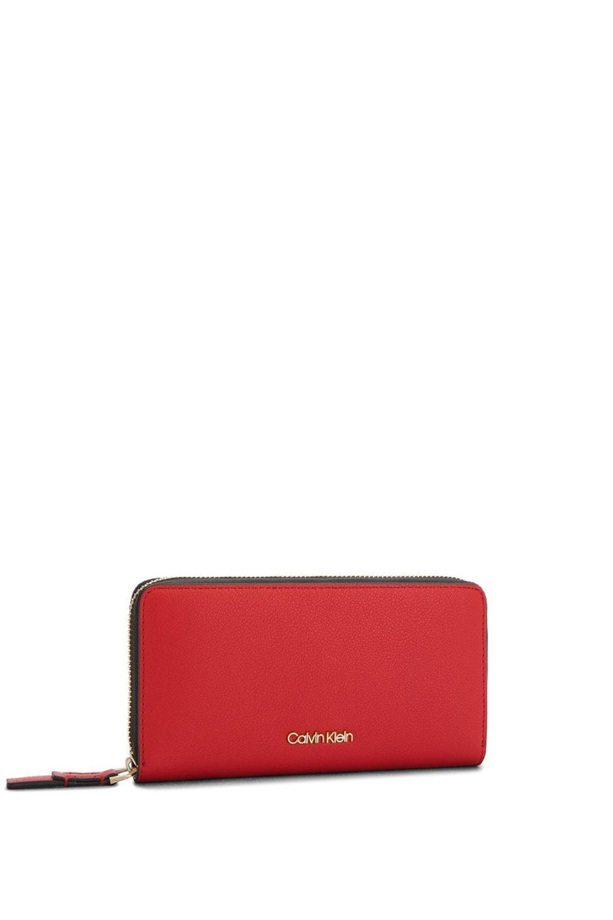 Calvin Klein Step Up Large Ziparound Kadın Cüzdanı Red Rock