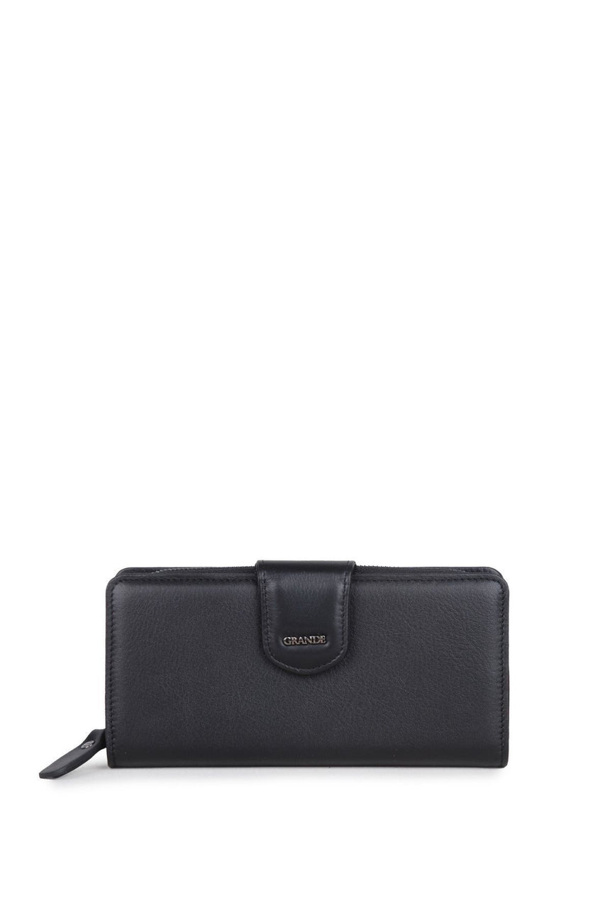 Grande 3 Blok Kadın El Portföyü Siyah