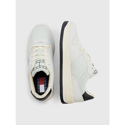 Tommy Hilfiger Cupsole Basket Canvas Erkek Sneaker Ivory