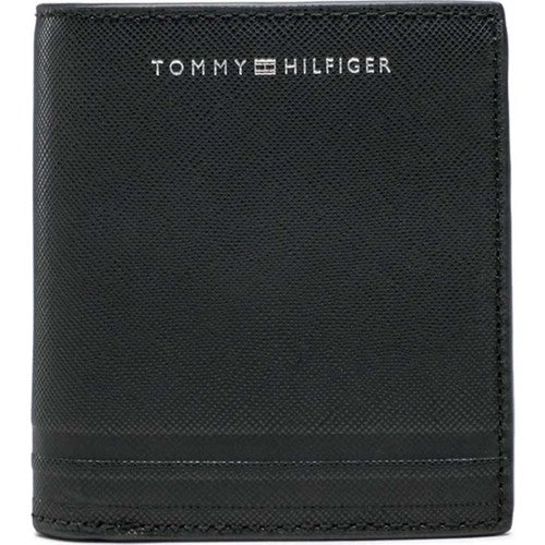 Tommy Hilfiger Business Leather Dikey Erkek Cüzdanı Siyah