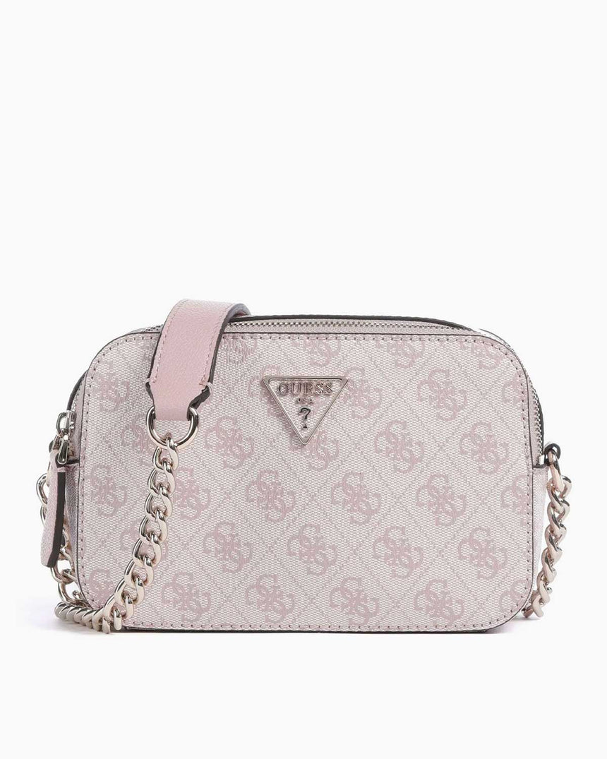 Guess Noelle Crossbody Zincir Detaylı Çapraz Askılı Çanta Orchid Logo
