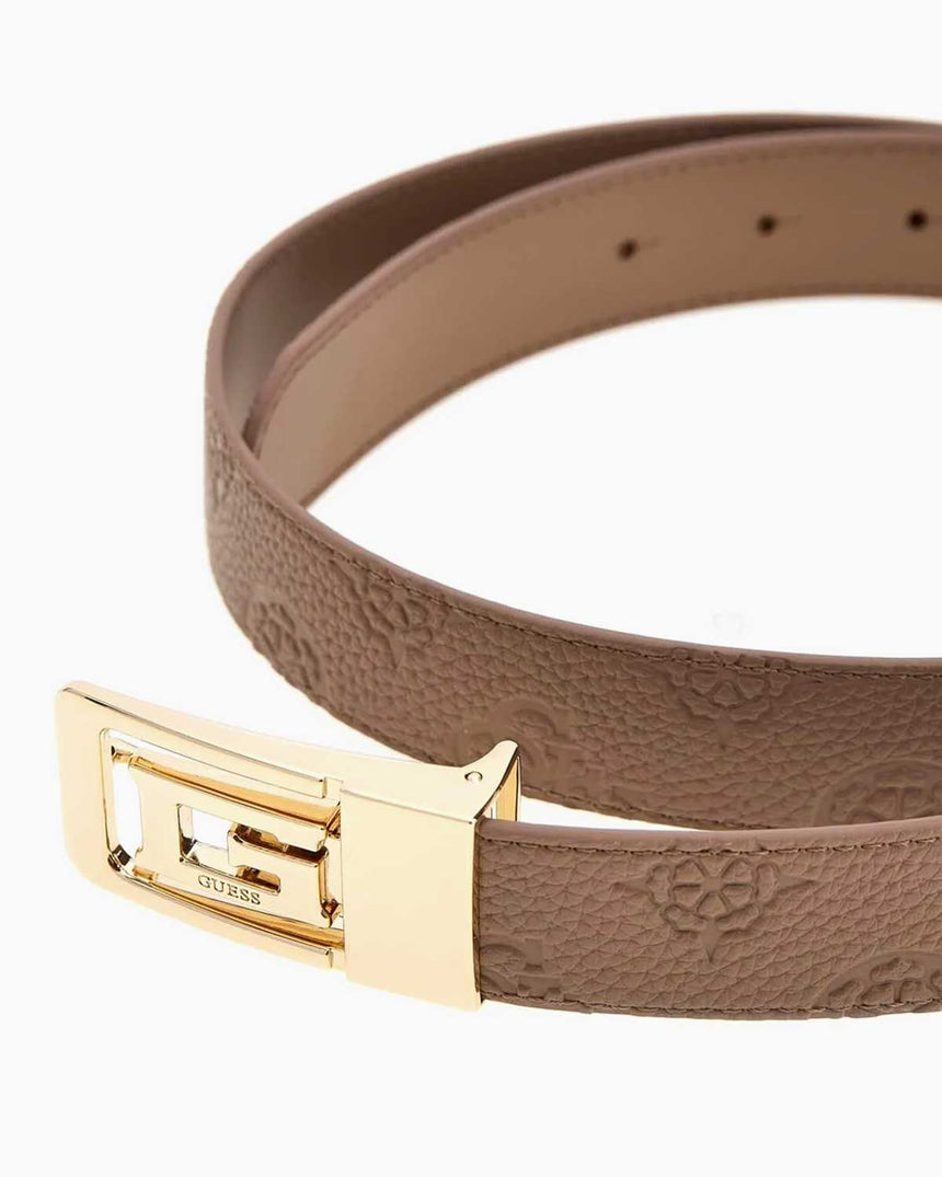 Guess Reversible Logolu Kemer Dark Taupe