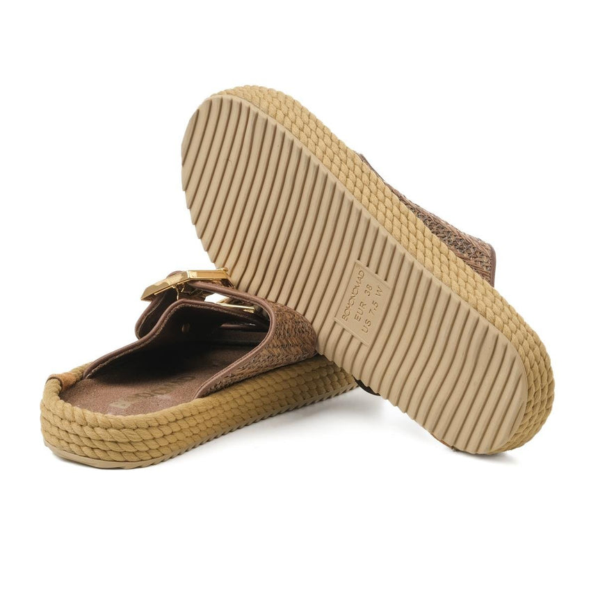 Bohonomad Sydney Kadın Terlik Hasır Kahve