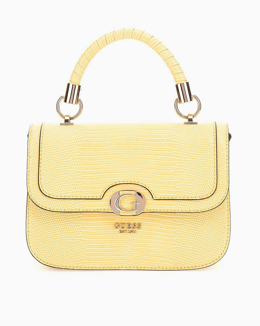 Guess Orlina Society Logo Kapaklı El Çantası Cornsilk