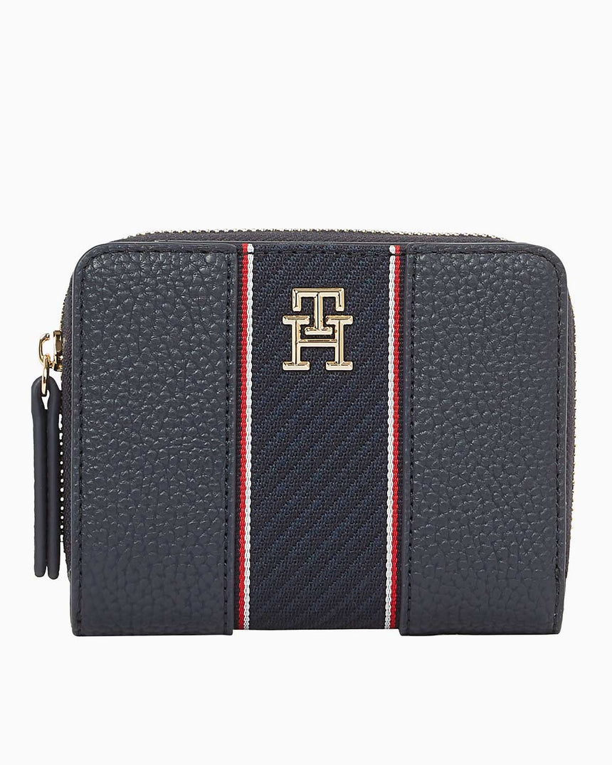 Tommy Hilfiger Legacy Şeritli Medium Cüzdan Space Blue