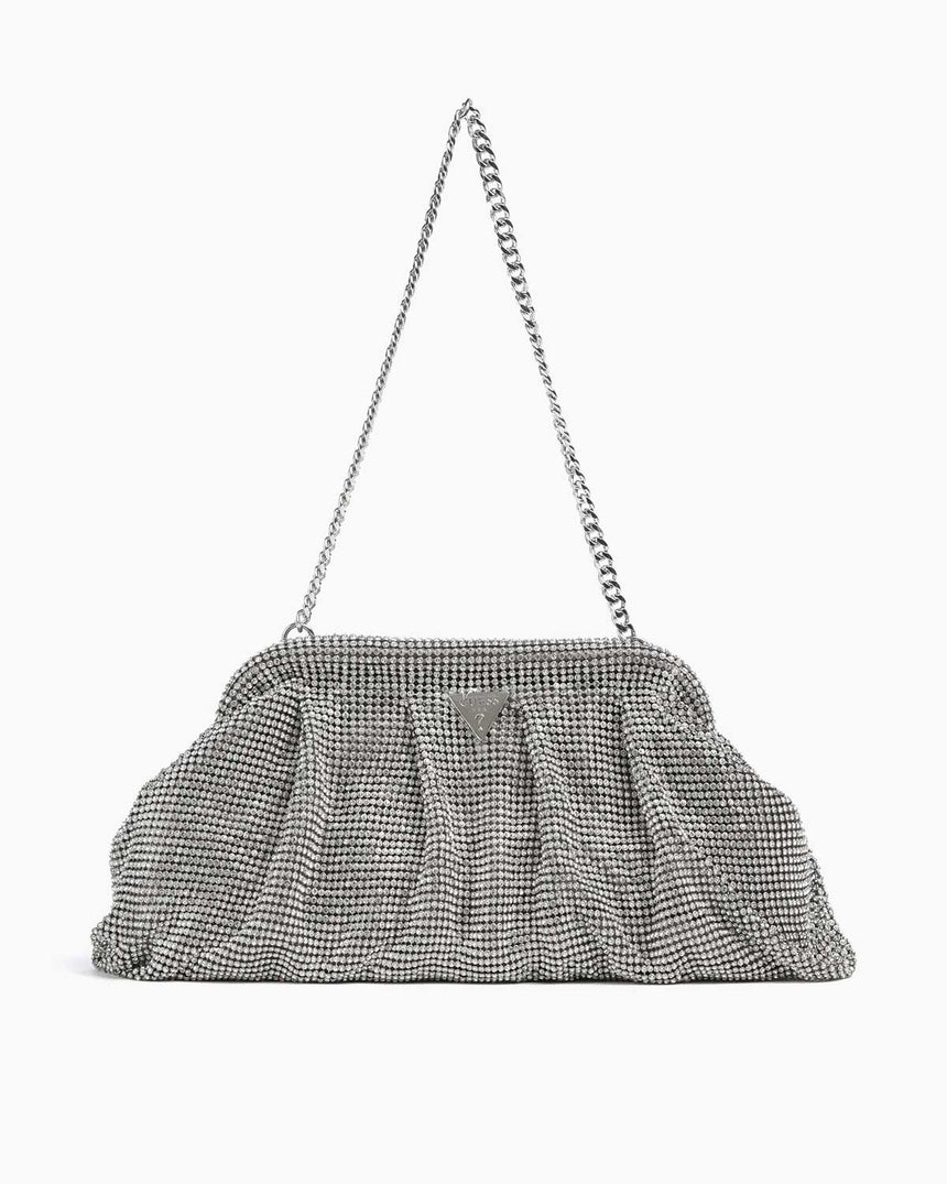 Guess Zalina Frame Kadın Gece El Çantası Silver