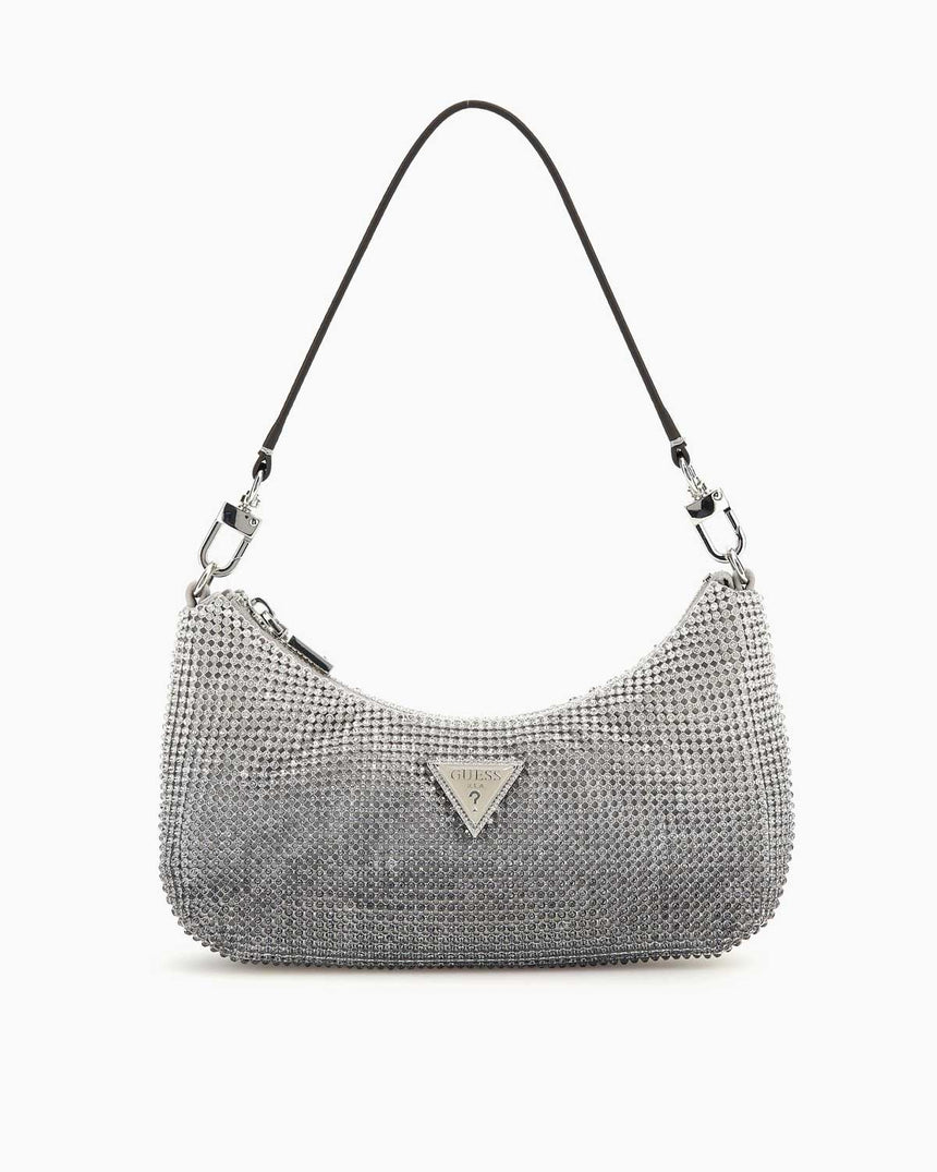 Guess Zalina Gümüş Taşlı Omuz Çantası Silver