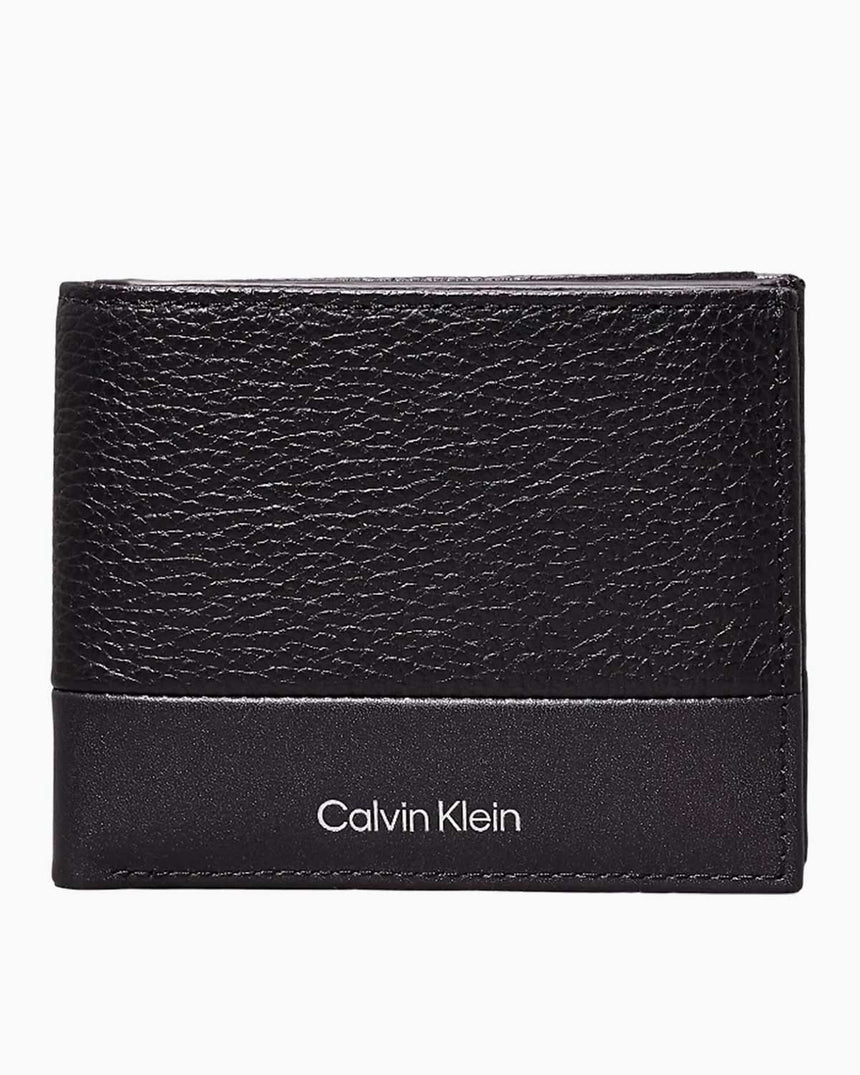 Calvin Klein Subtle Mix Bifold 5CC W/Coin Erkek Cüzdan Ck Black Pebble And Smooth