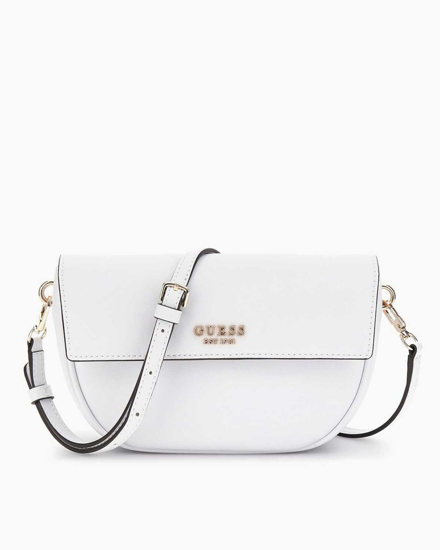 Guess Cerelia Flap Logolu Omuz Çantası White