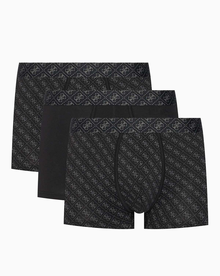 Guess Access Erkek 3lü Boxer Paketi 4G BLACK PRINT