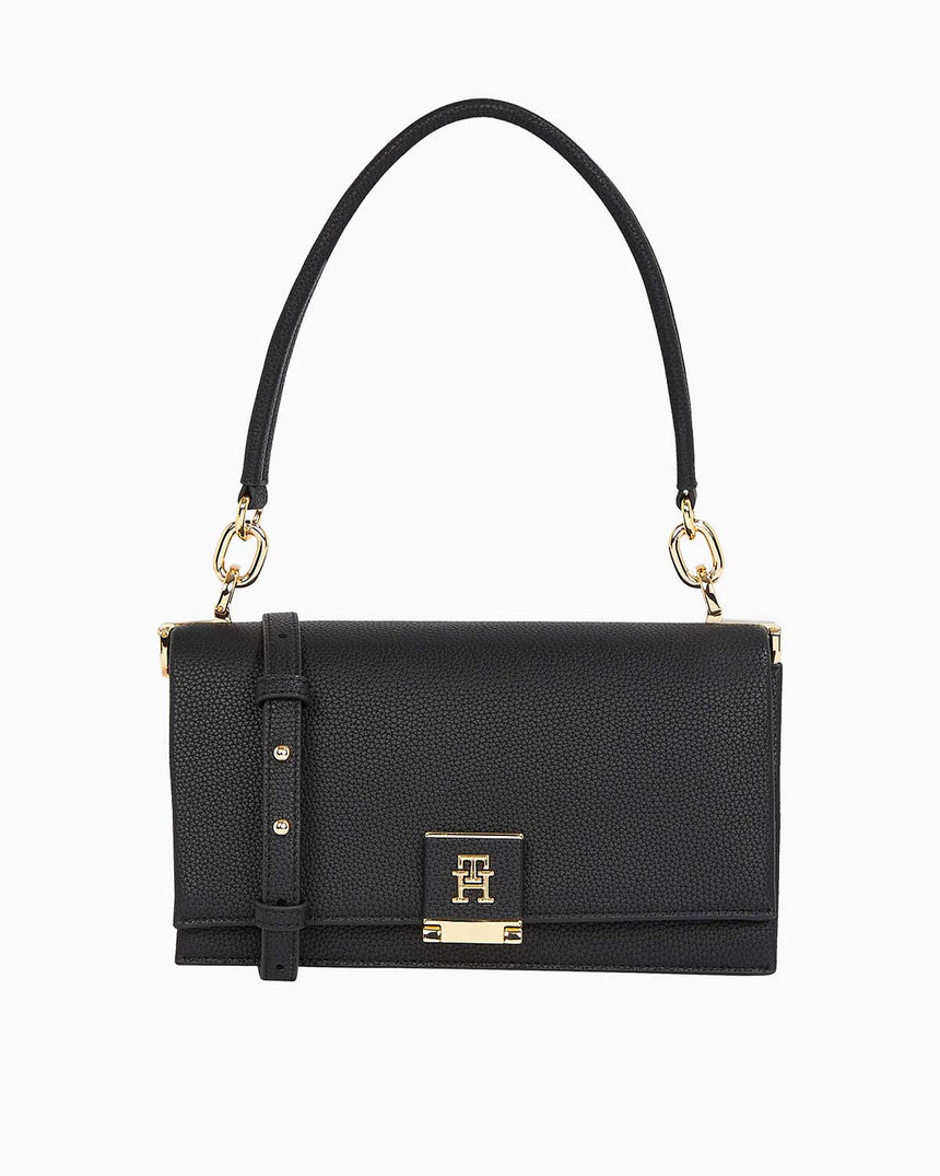 Tommy Hilfiger Logolu Çapraz Askılı Çanta Black