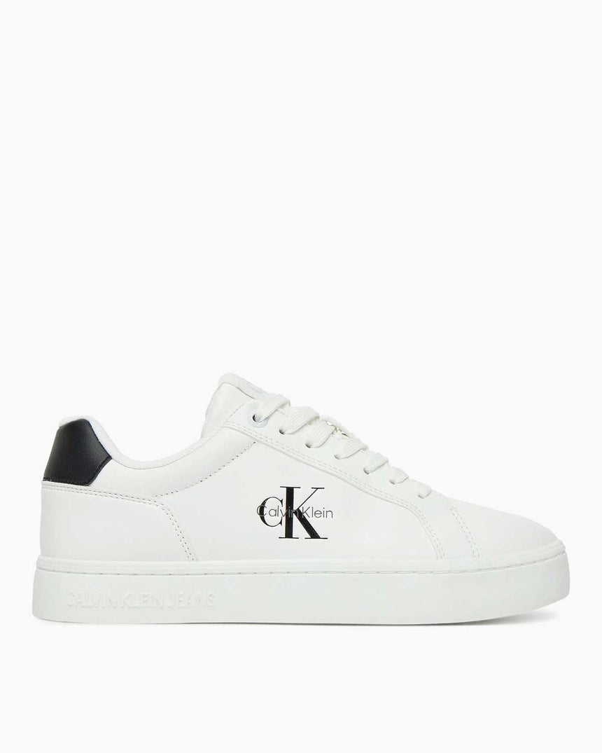 Calvin Klein Rome Klasik Çubuk Taban Kadın Mono Logo Kadın Sneaker Bright White/Black
