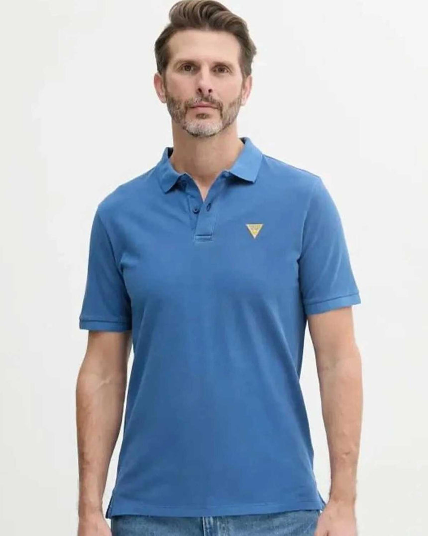Guess Polo Yaka Regular Fit Tişört Blue Lily