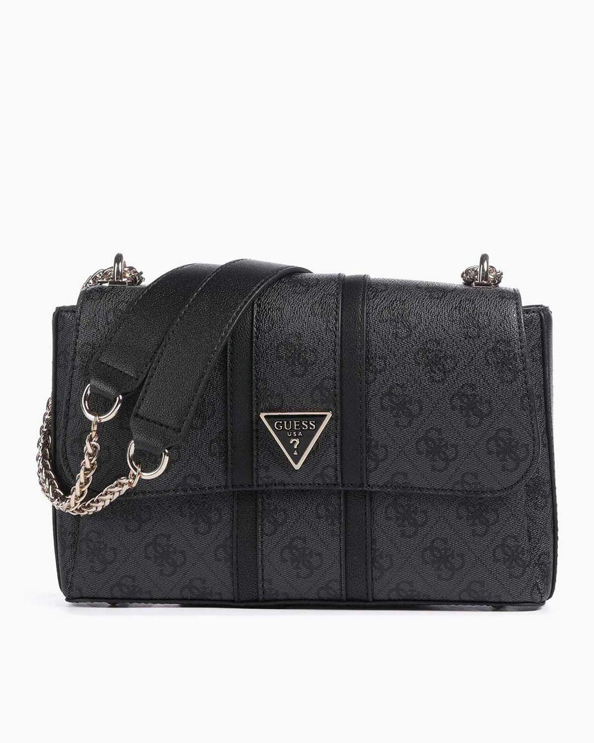 Guess Noreen Convertible Monogram Çapraz Askılı Çanta Coal Logo