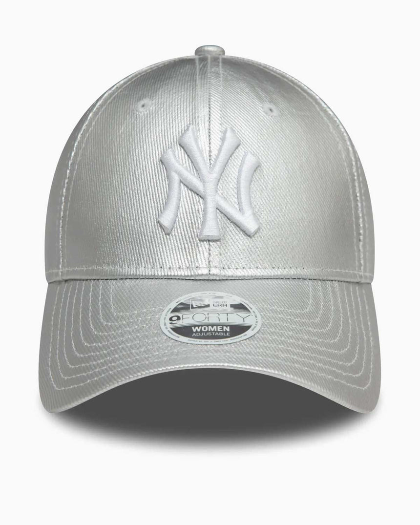 New Era Wmns Denim 9Forty Ny Şapka Gümüş
