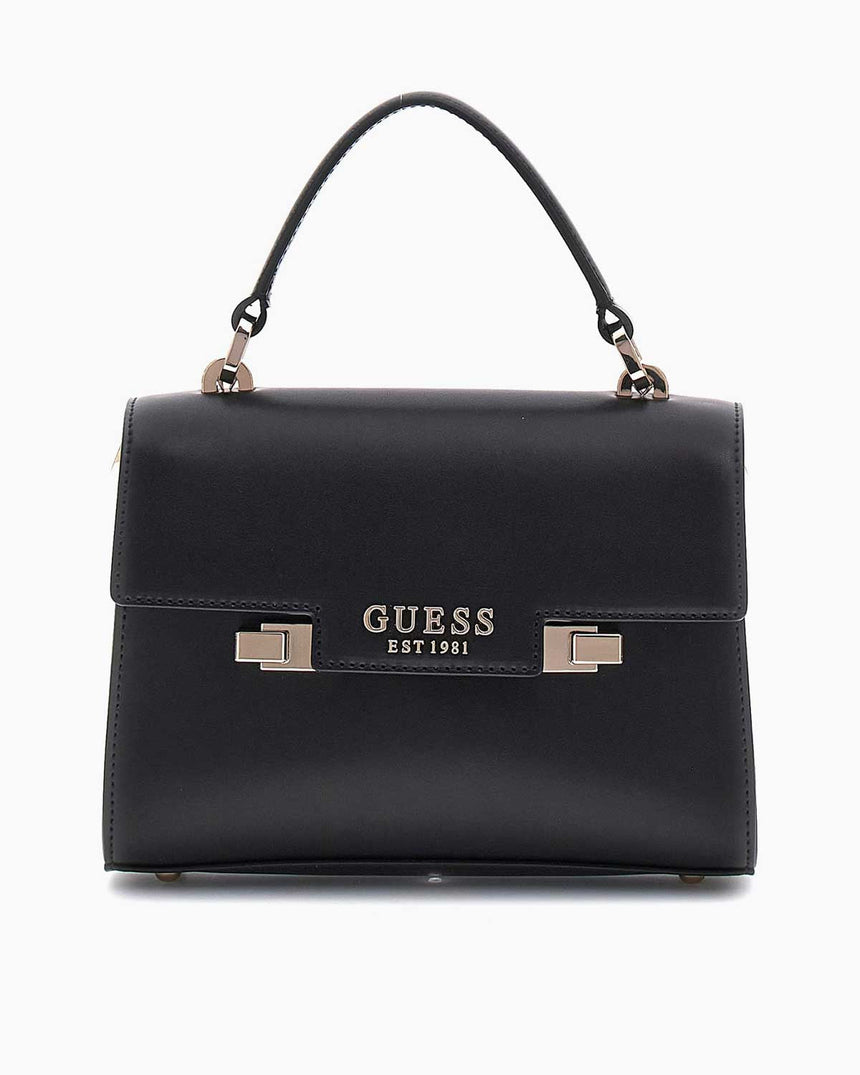Guess Eco Handle Flap Mini Kapaklı El Çantası Black