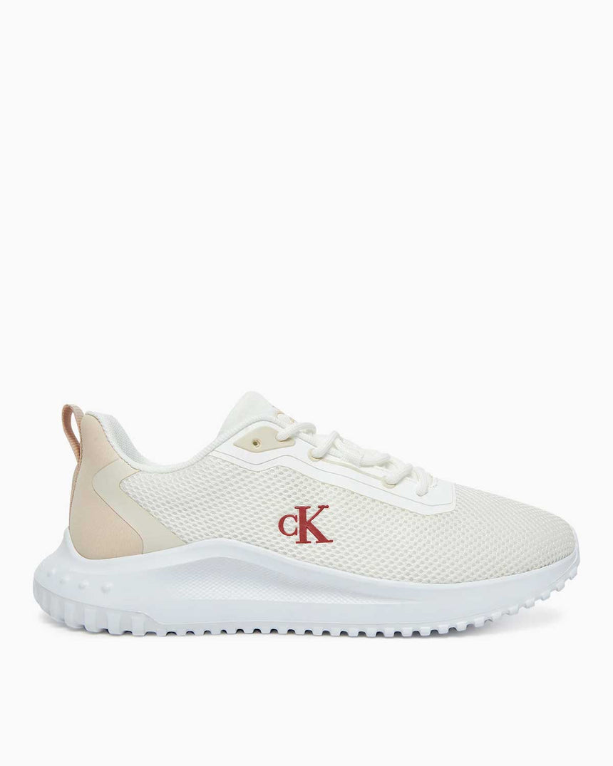 Calvin Klein Lausanne EVA Örgü Detaylı Kadın Koşucu Sneaker Bright White/Pink/Turtledove