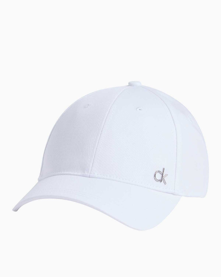 Calvin Klein Metal Logolu Şapka Bright White