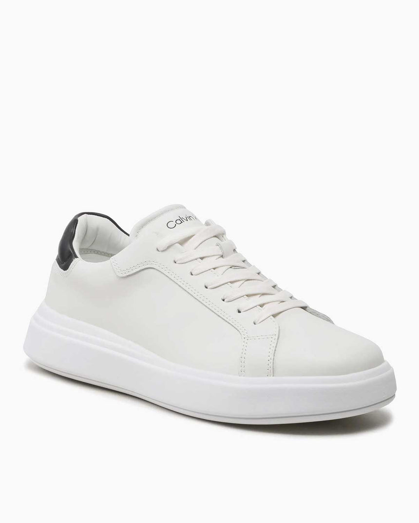 Calvin Klein Low Top Lace Up Sneaker White - Black