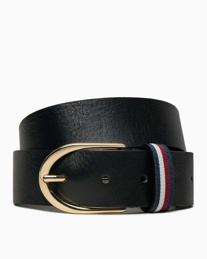 Tommy Hilfiger Corp Casual Fixed Belt Kemer Black