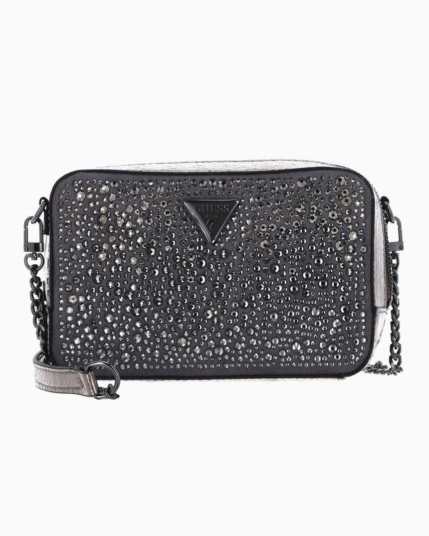 Guess Lua Mini Taşlı Çapraz Askılı Çanta Pewter