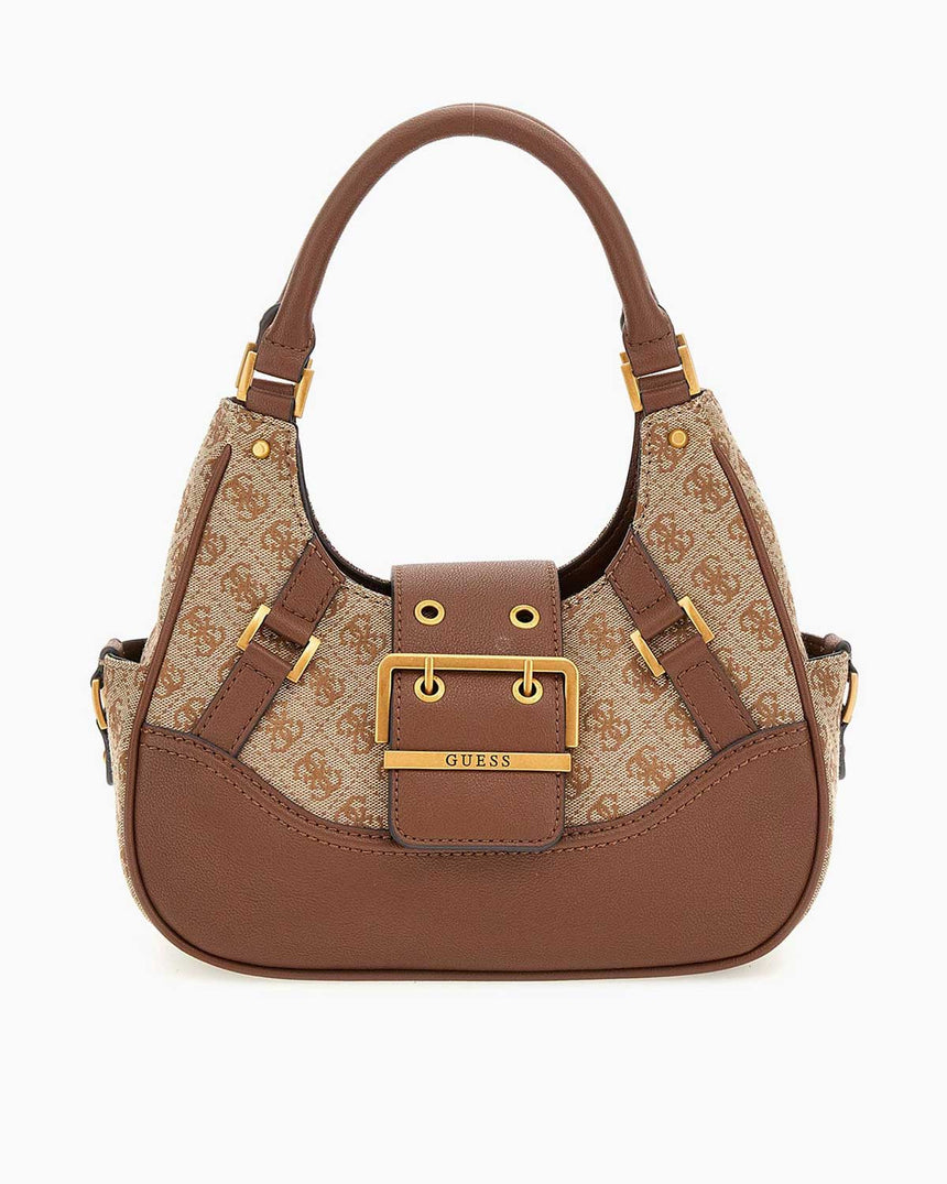 Guess Decor Vintange Satchel El Çantası Latte Logo / Brown