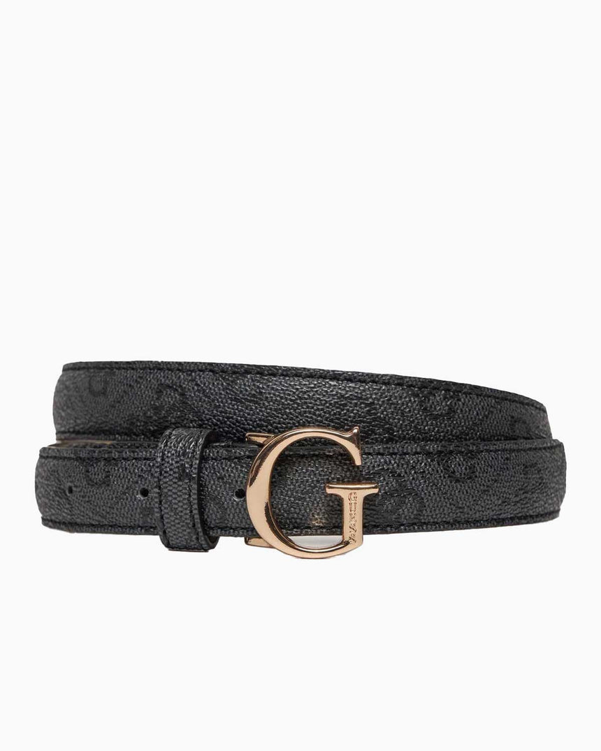 Guess Noelle Adjustable Belts Kemer Coal Logo