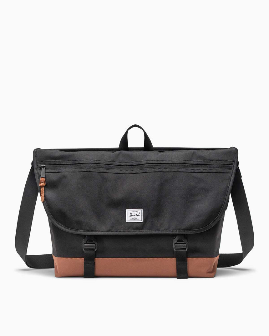 Herschel Cove Messenger Çapraz Askılı Çanta Black/Saddle Brown