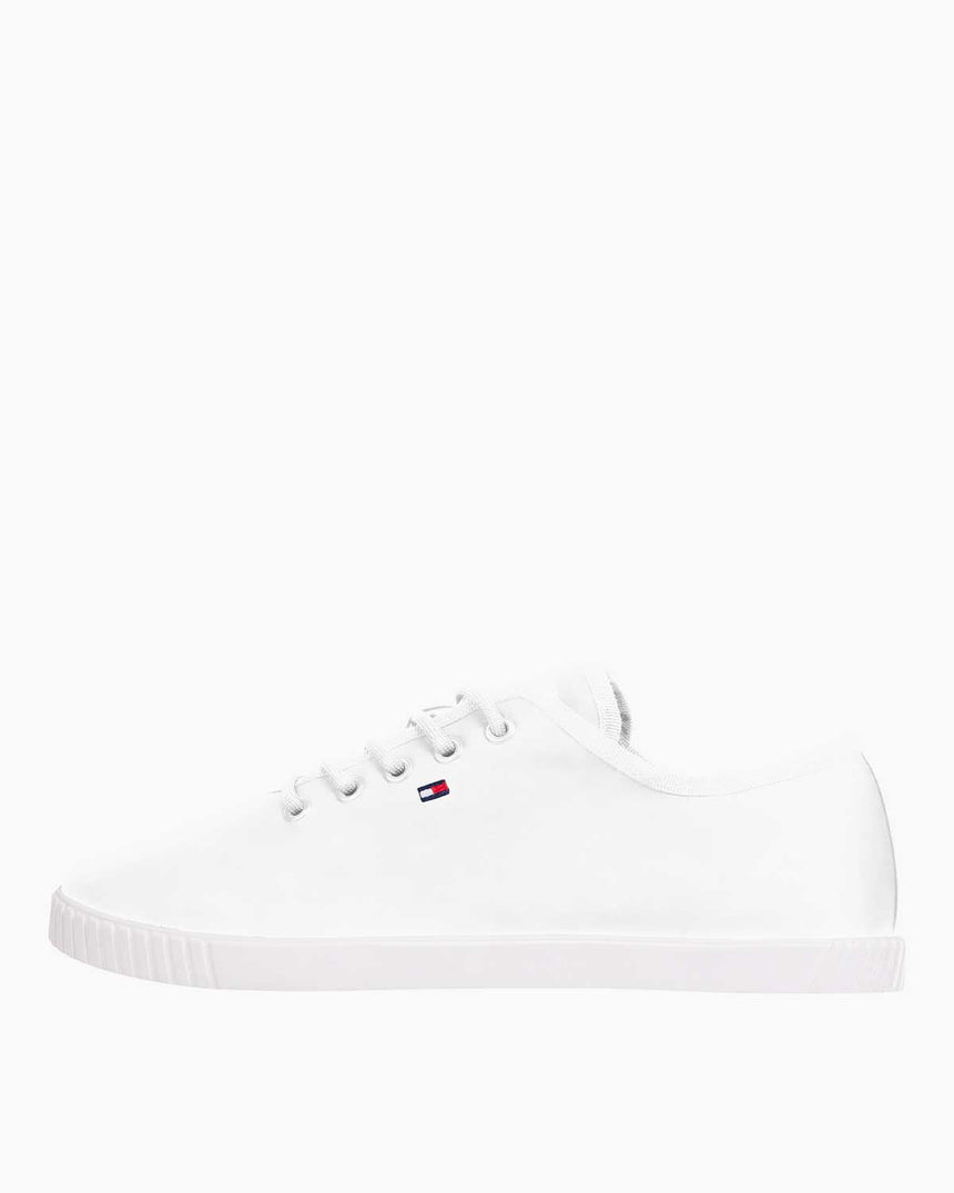 Tommy Hilfiger Canvas Lace Up Sneaker White