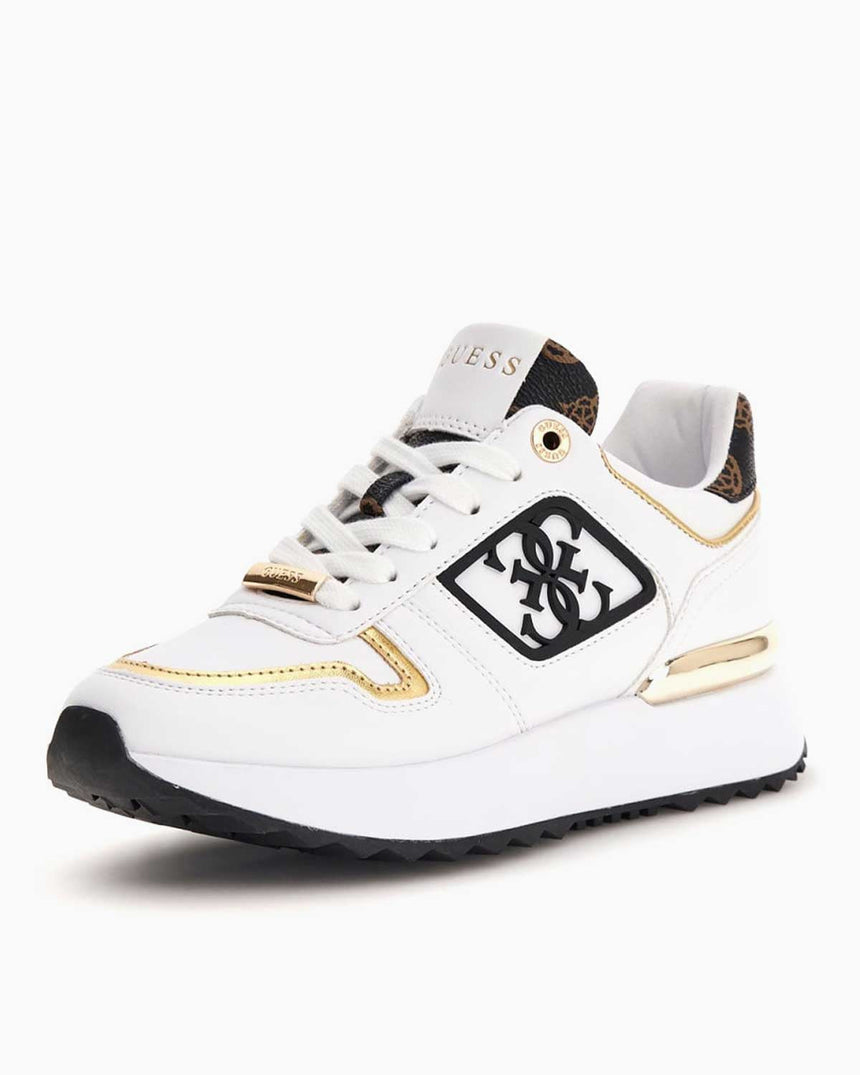Guess Koyaa Logo Detaylı Sneaker White/Bronze