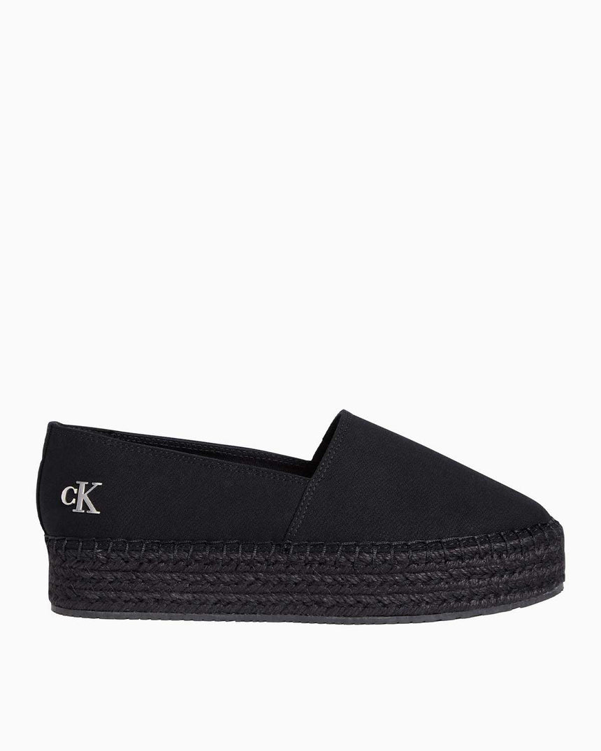 Calvin Klein Flatform Espadrilles Logolu Ayakkabı Triple Black