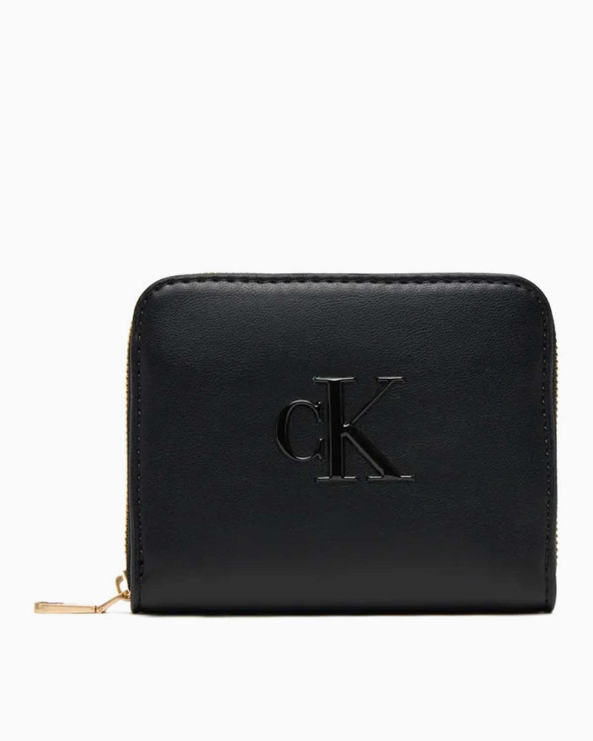 Calvin Klein Kabartma Logolu Fermuarlı Orta Boy Kadın Cüzdan Black