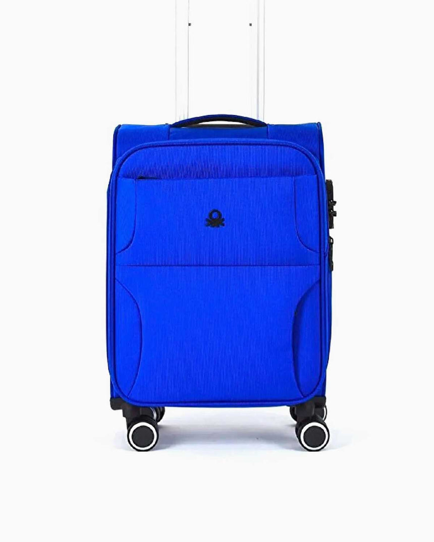 Benetton Logo Detaylı Kabin Boy Kumaş Valiz