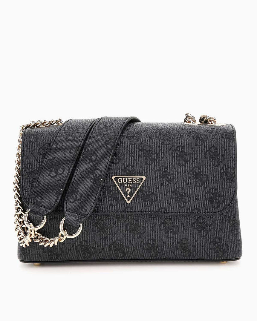 Guess Eco Erica Çıkartılabilir Askılı Kadın El Çantası Coal Logo