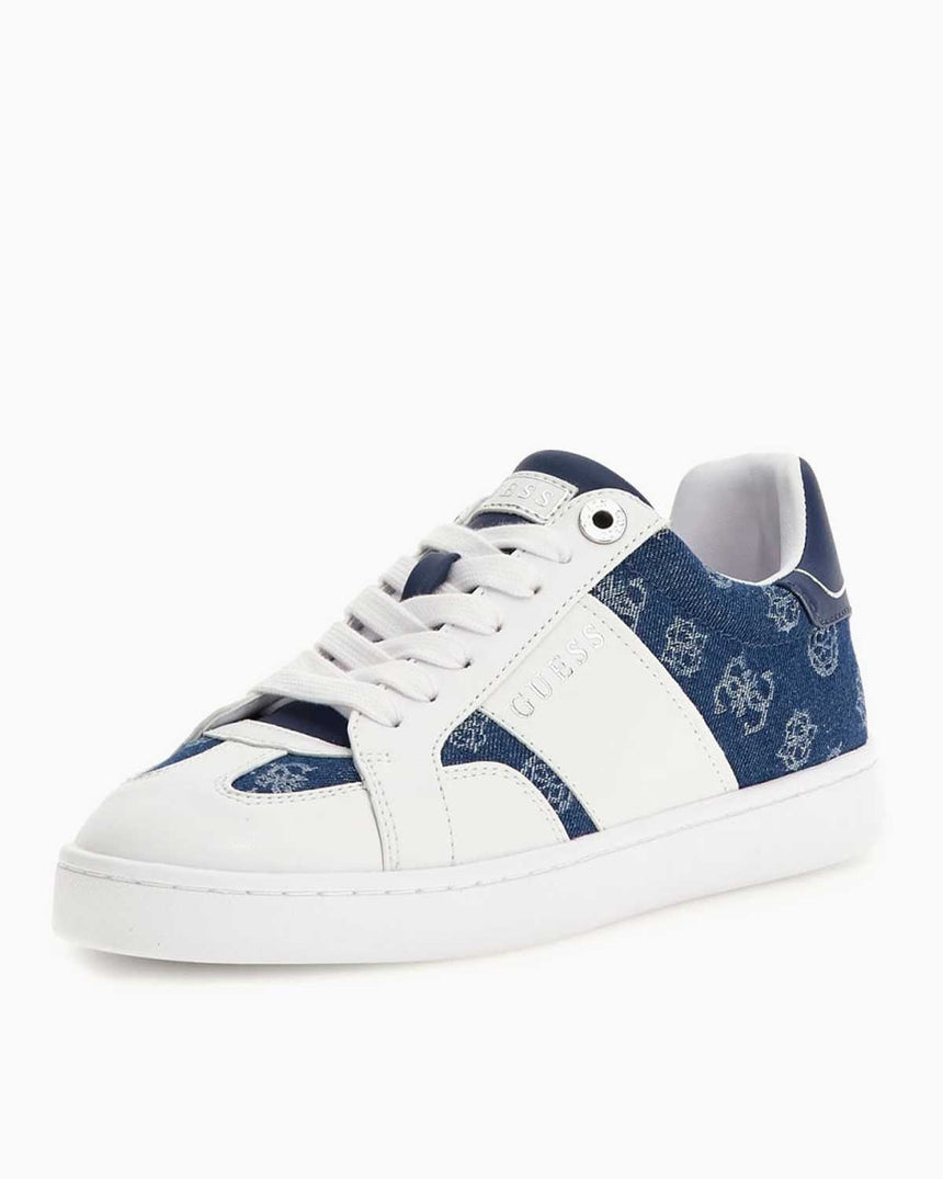 Guess Jrone4 Denim Baskılı Sneaker White Blue
