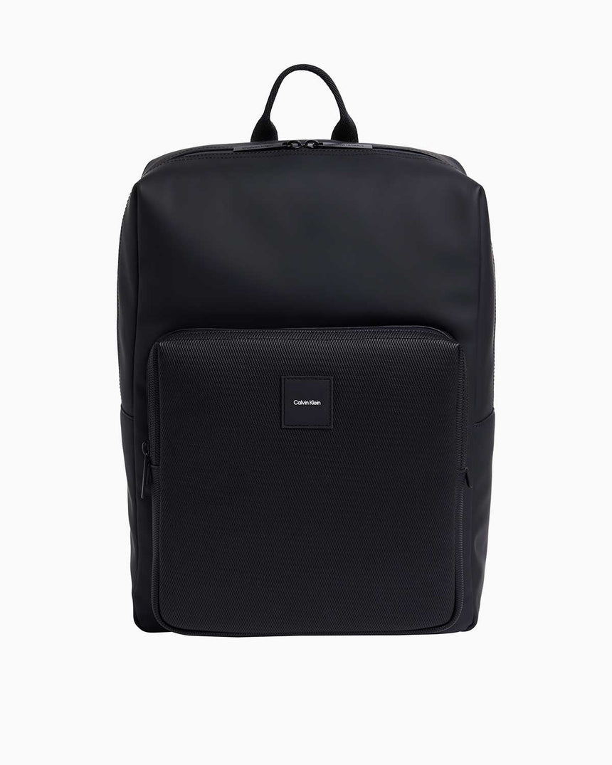 Calvin Klein Essential Squared Backpacks Sırt Çantası Black Rubberized