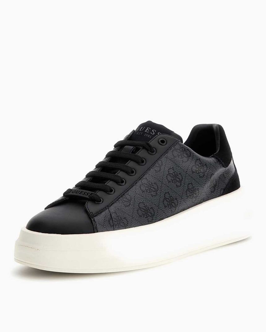 Guess Elba Monogram Baskılı Sneaker Black
