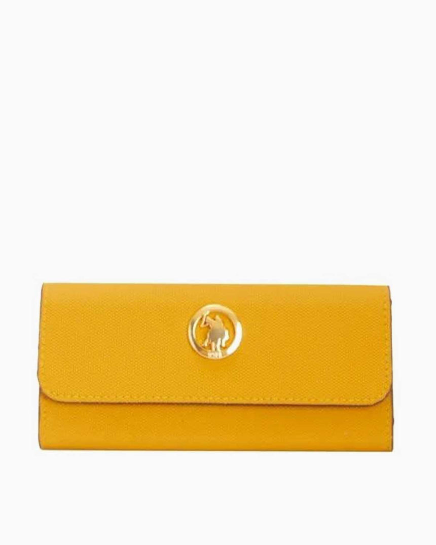 Us Polo Assn Çıtçıtlı Kadın Cüzdanı Hardal