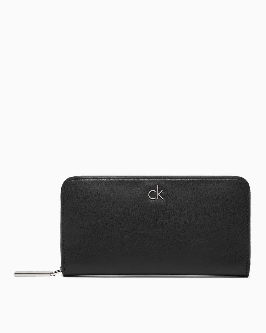 Calvin Klein Büyük Boy Fermuarlı Kadın Cüzdan Black