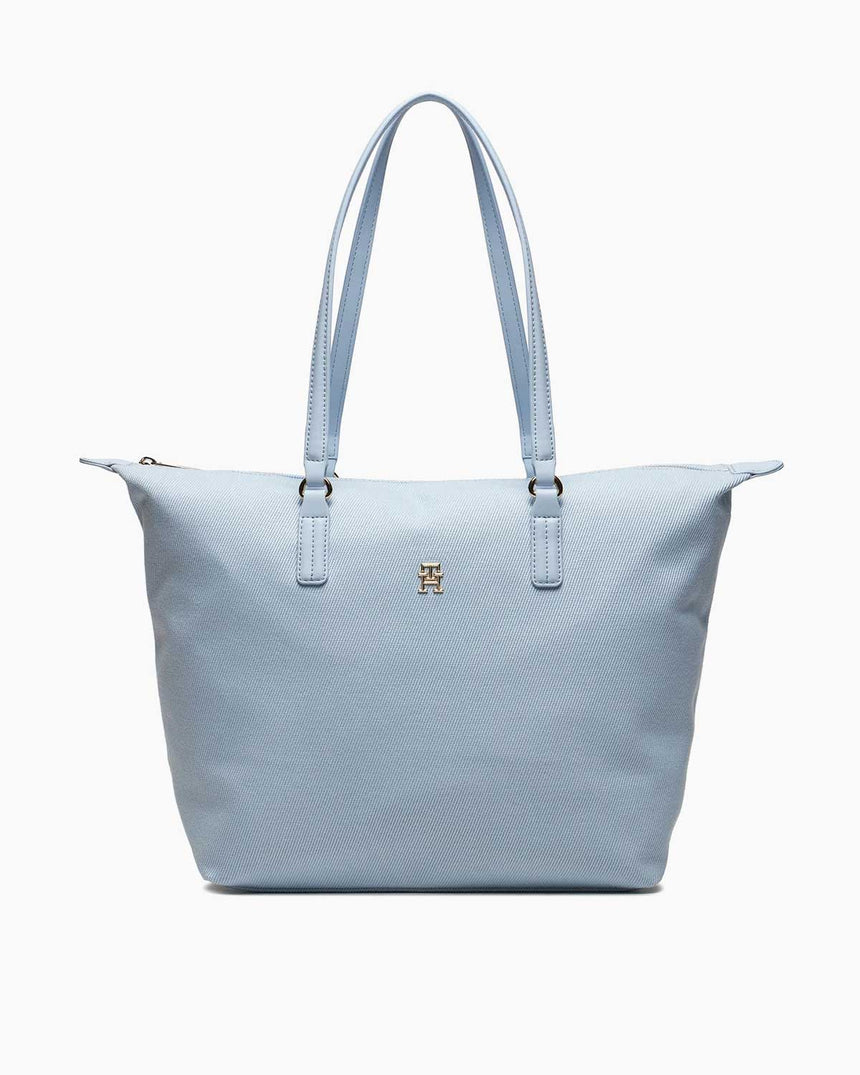 Tommy Hilfiger Poppy Canvas Tote Omuz Çantası Blue