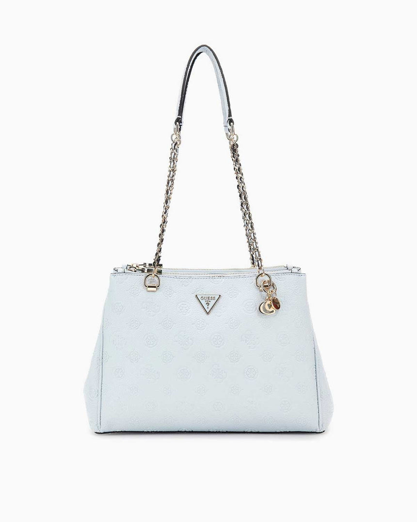 Guess Cresdia Status Satchel Omuz Çantası Powder Blue