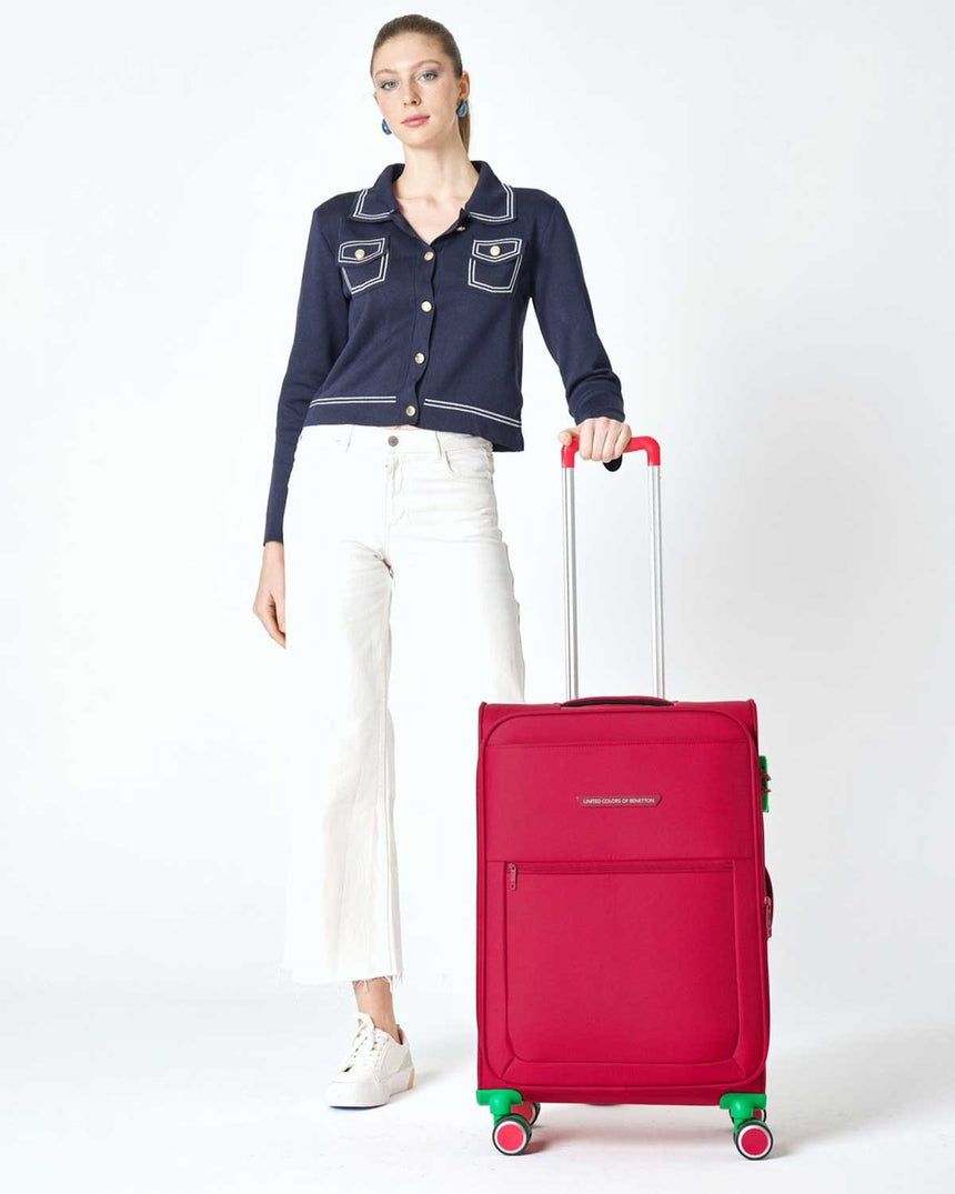 Benetton Orta Boy Valiz Kırmızı